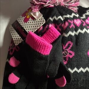 Pink and Black Kids Winter Set
